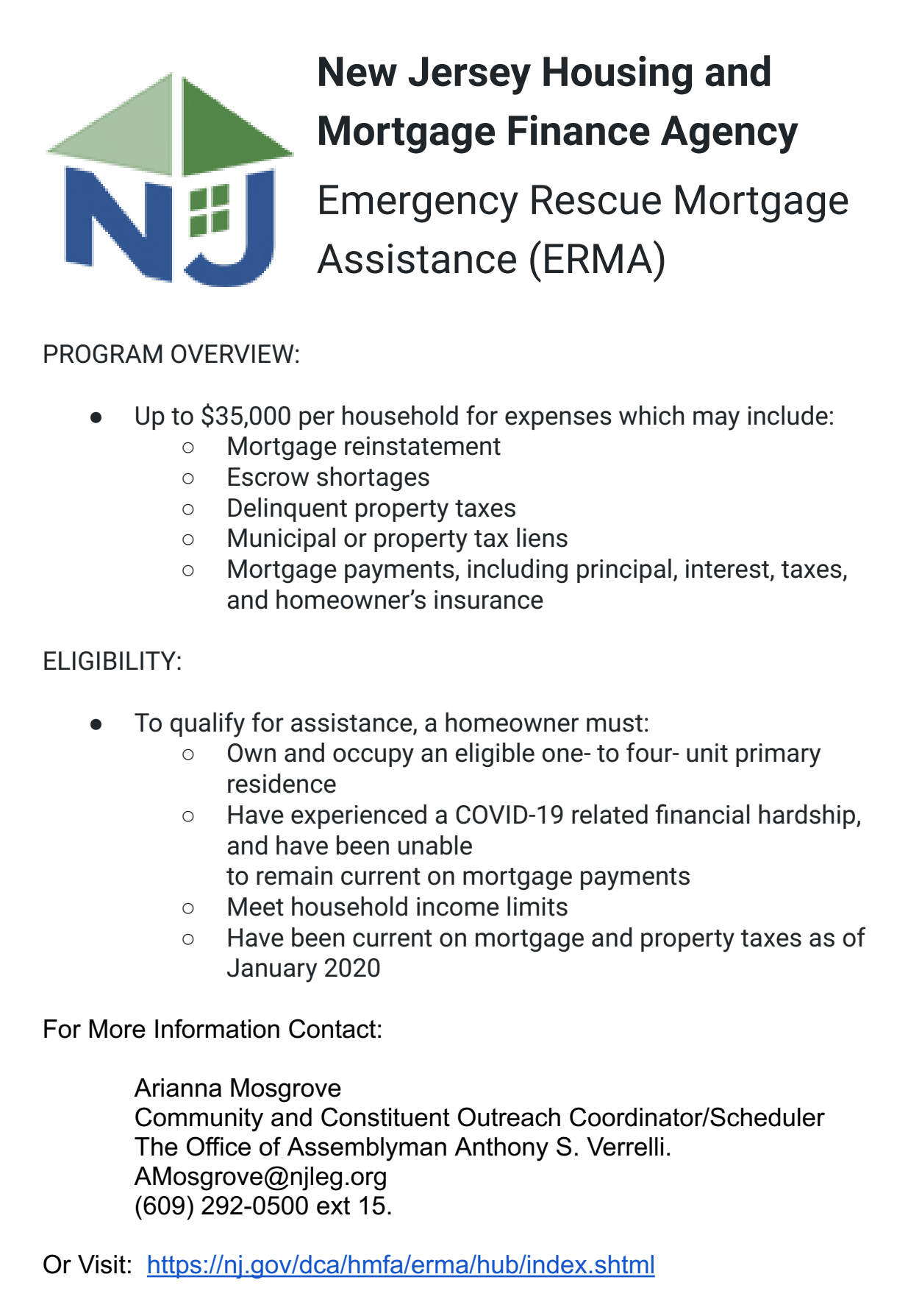 NJ Mortgage Assitance