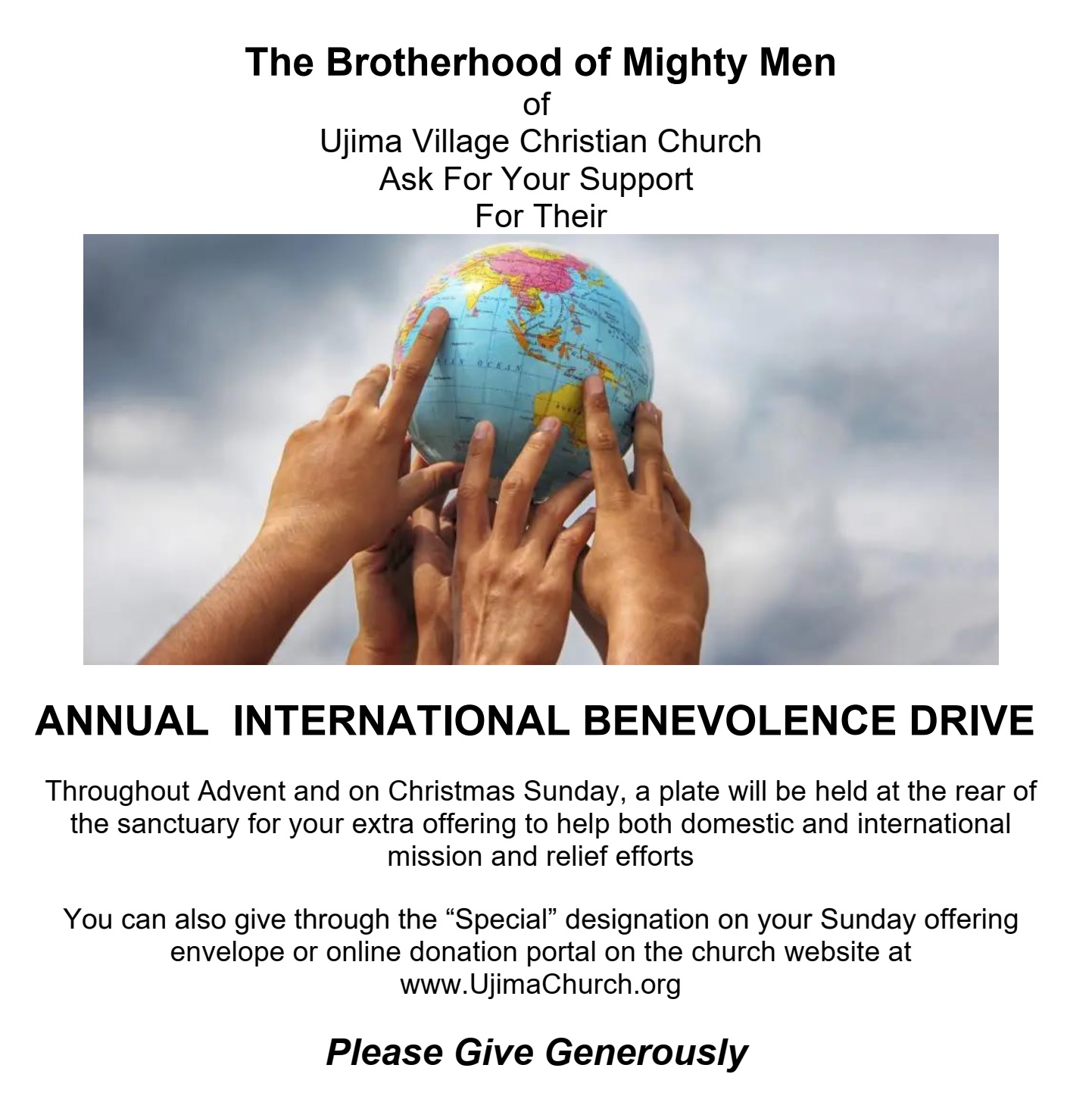 Annual International Benevolence Drive